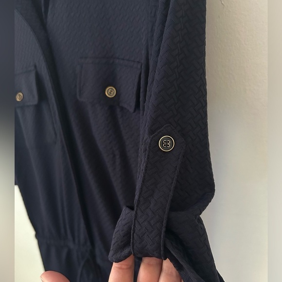 J. McLaughlin Westport Romper in Navy Blue Raffia Jacquard Size XS - Picture 9 of 12
